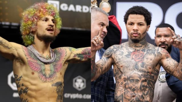 UFC Bantamweight Champion Sean O'Malley and multiple-time boxing champion Gervonta "Tank" Davis.